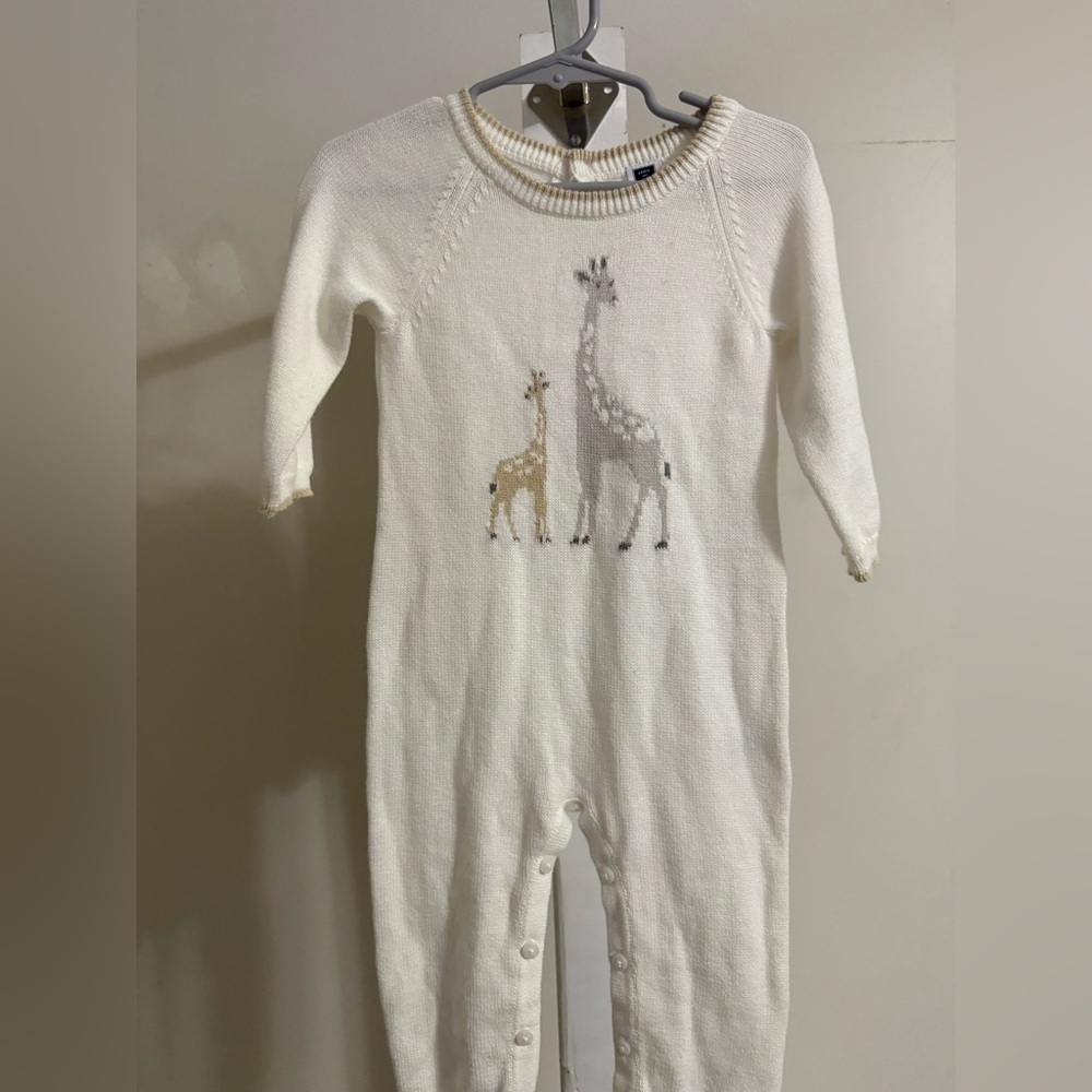 Janie and Jack Giraffe Sweater Romper